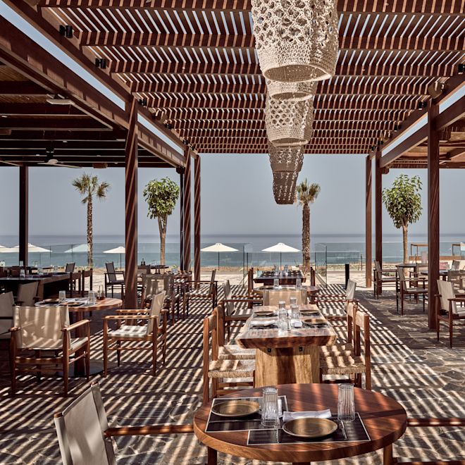 restaurant patio dining area