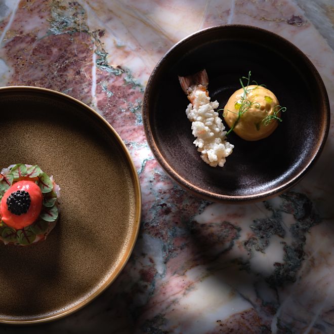 plated food dish at Cretamos A La Carte Restaurant