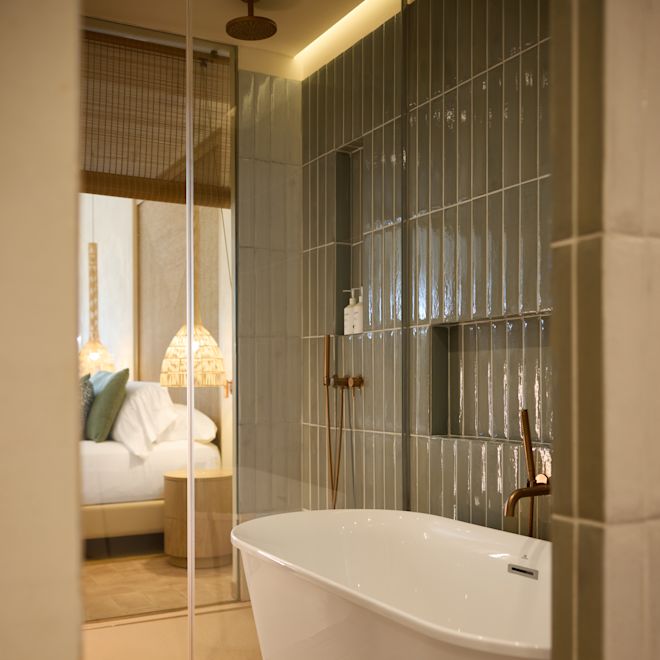 Badezimmer der Suite