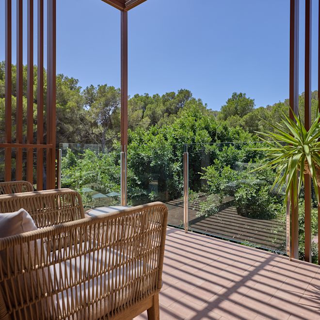 Terrasse des Gästezimmers