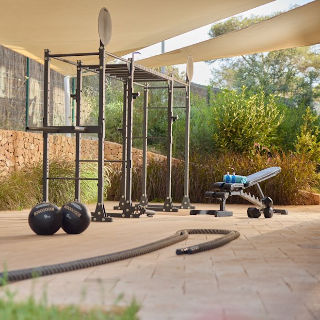 Fitnessraum im Freien