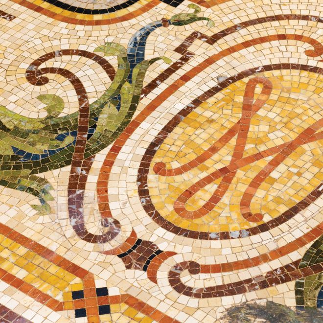 Detail of a Design Made with Tiles