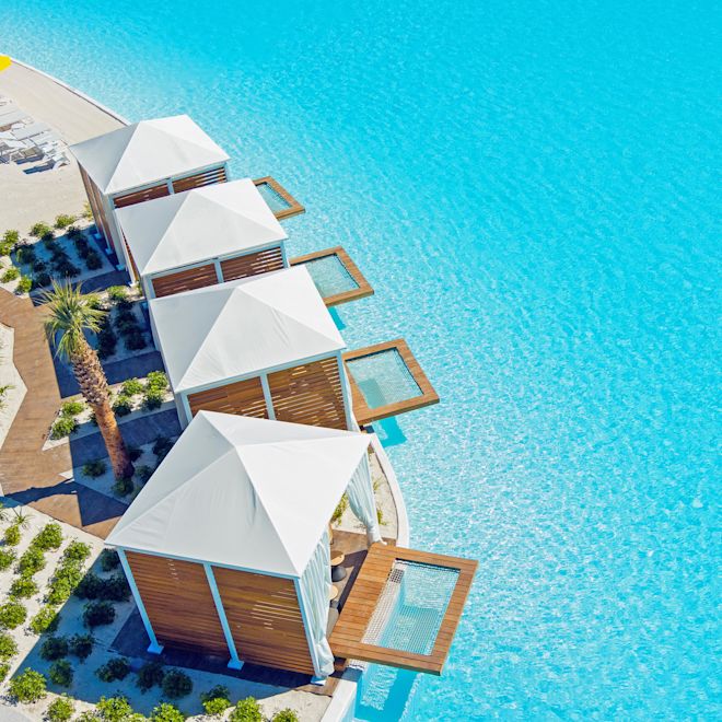 Luftaufnahme der Cabanas