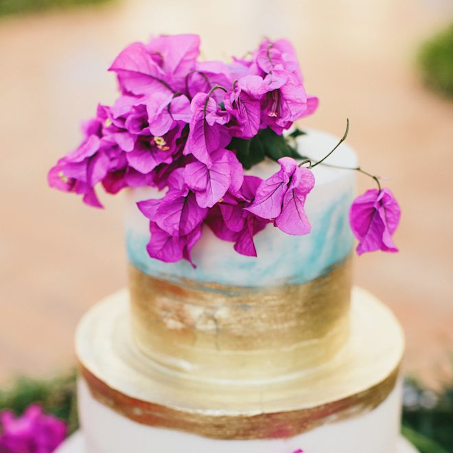 wedding cake with pink flowers