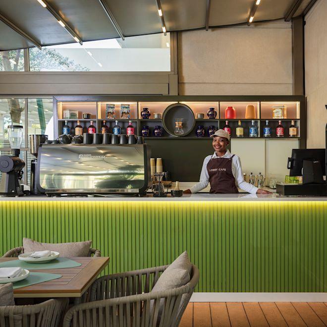 「テラス・バイ・ロビー・カフェ」のカウンターエリア