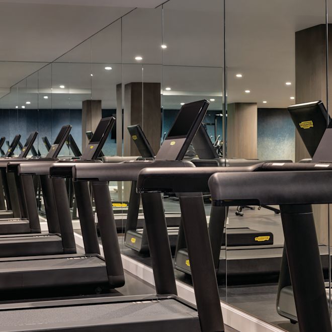 fitness center treadmills