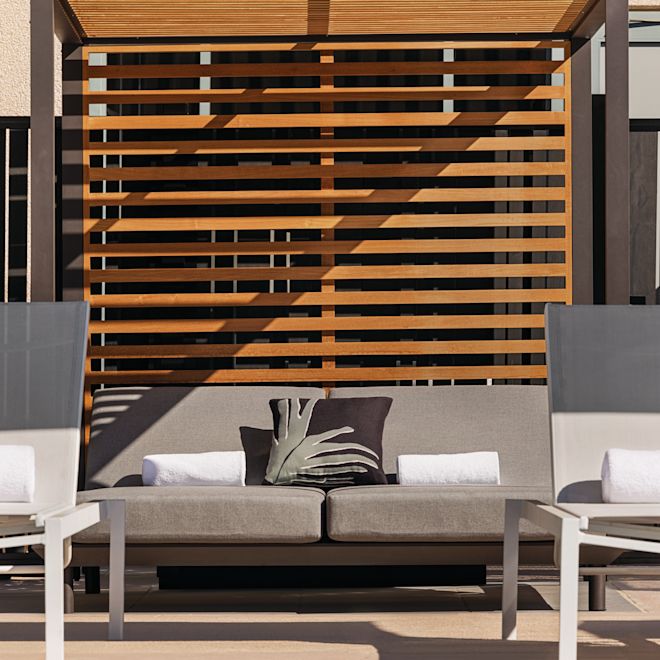 cabana at outdoor pool