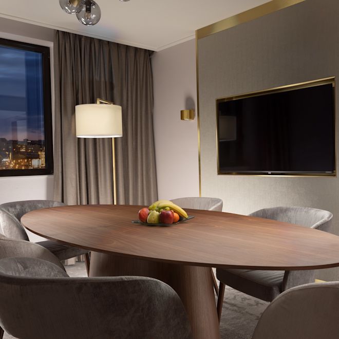 Royal Suite Dining Area with table and chairs