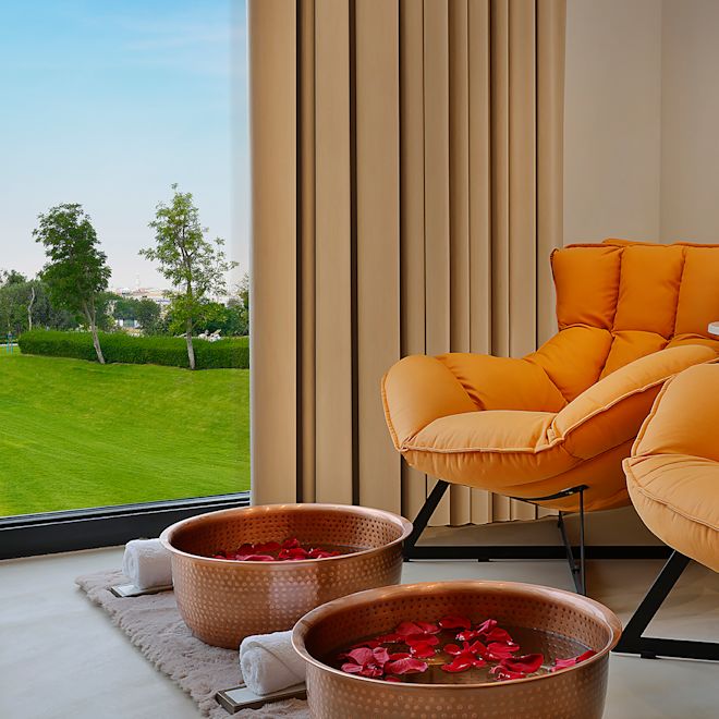 sitting area at the spa