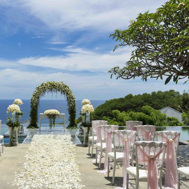 outdoor wedding setup