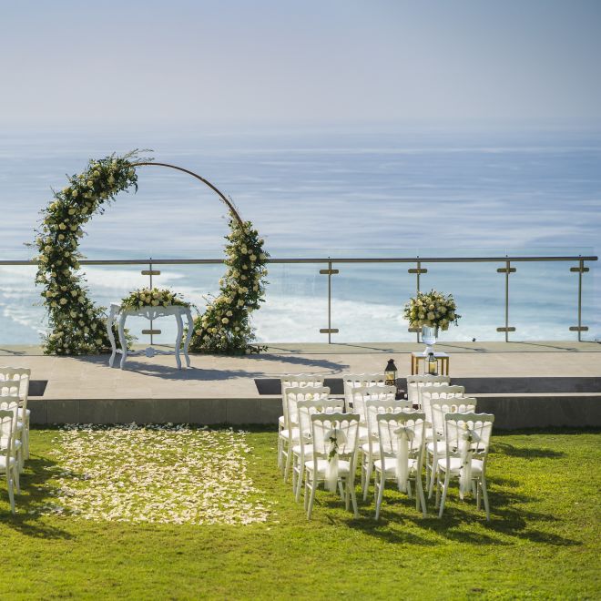 outdoor wedding setup