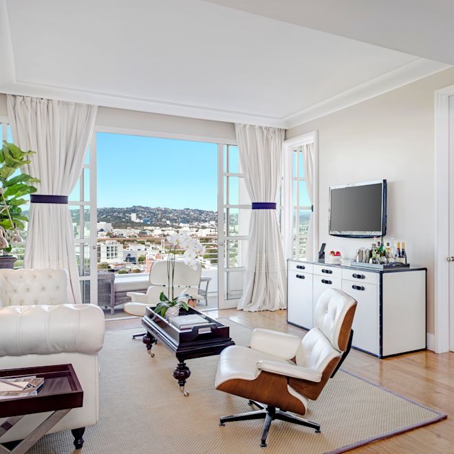 Suite Living Room and Partial View of Bedroom