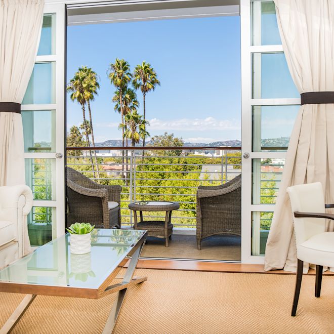 Living room area with table and chairs