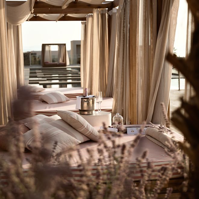 Cabanas in Outdoor Pool Area