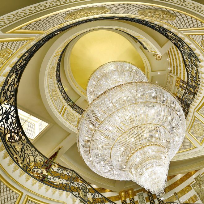 Chandelier and Hotel Architecture