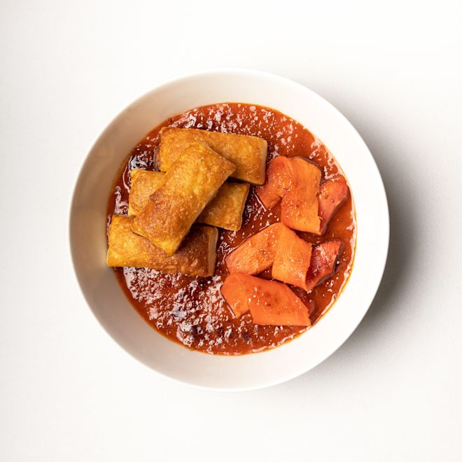 Dessert bowl on a white background
