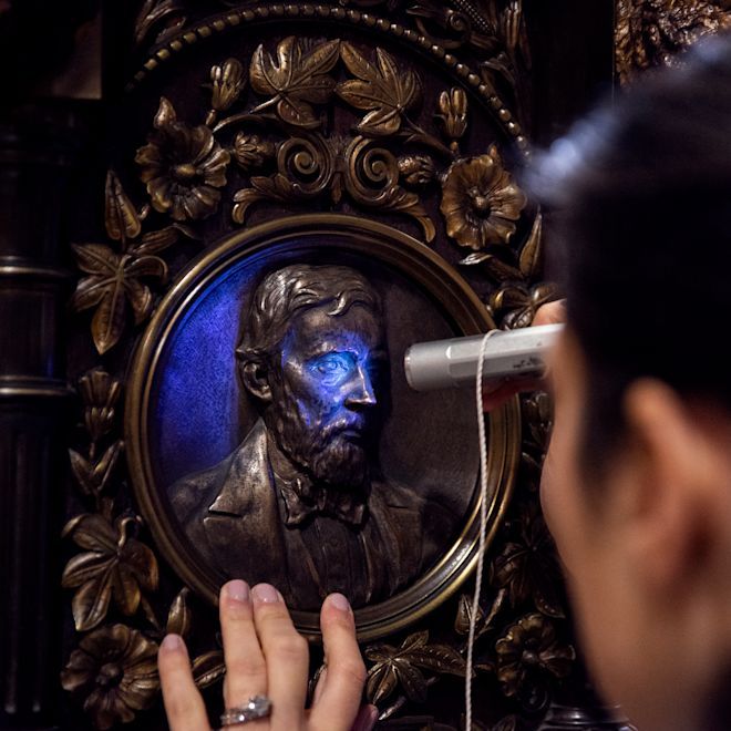 fille restaurant la sculpture Abraham Lincoln pour l'horloge dans le hall Waldorf Astoria