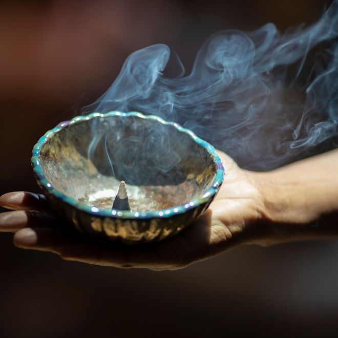 Spa Incense Pot Close-up