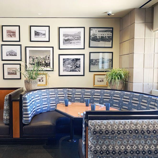 Seating area in restaurant
