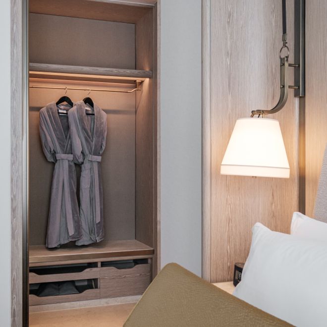 Bed and Wardrobe