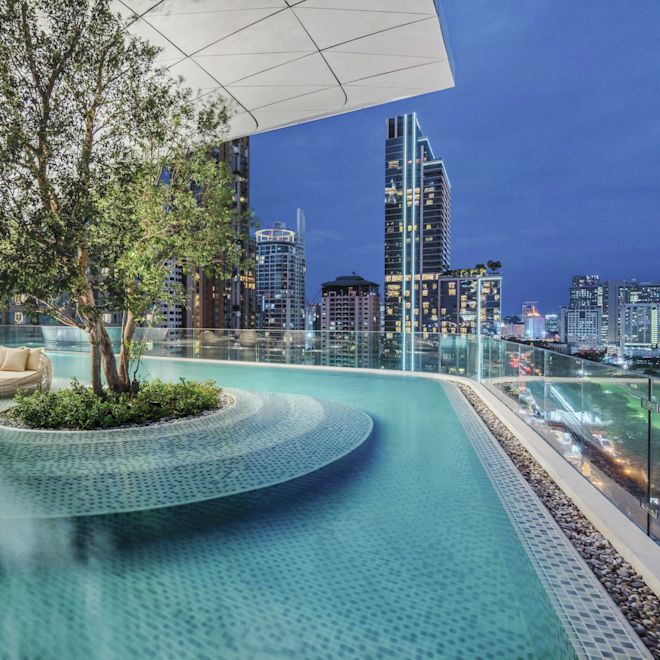 Night View from Swimming Pool