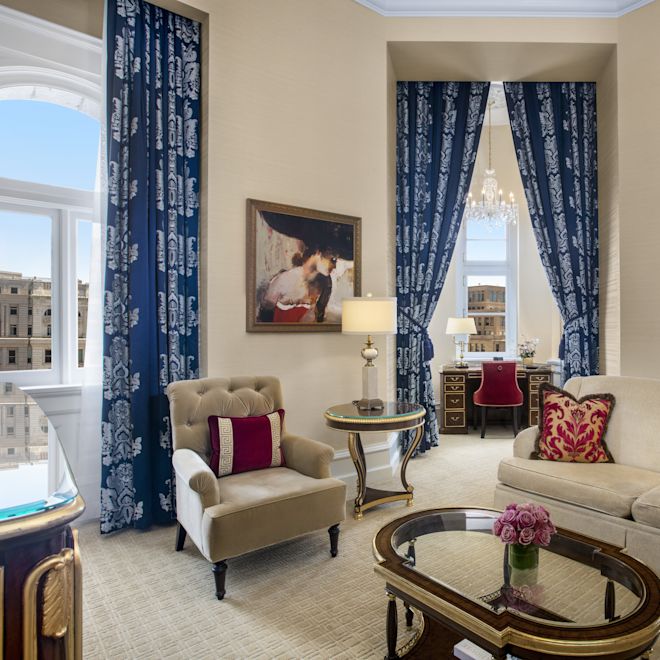 One bedroom suite lounge area with desk