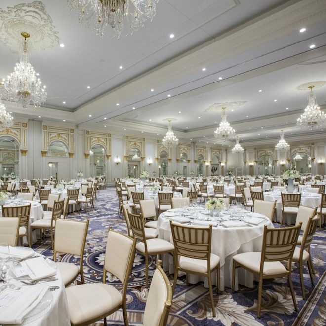 Ballroom table setup