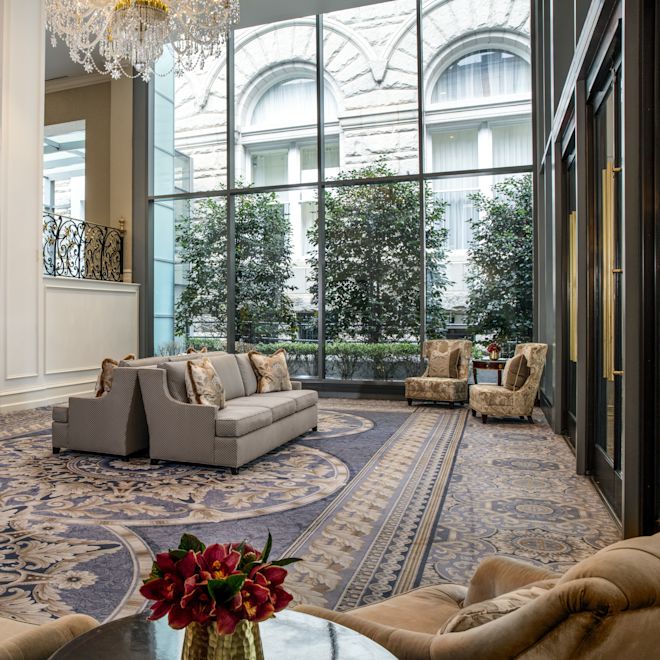Ballroom entrance lobby seating area