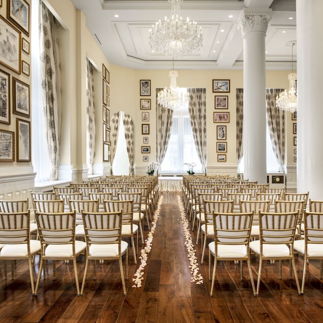 Franklin Round Ballroom Wedding Ceremony seating setup