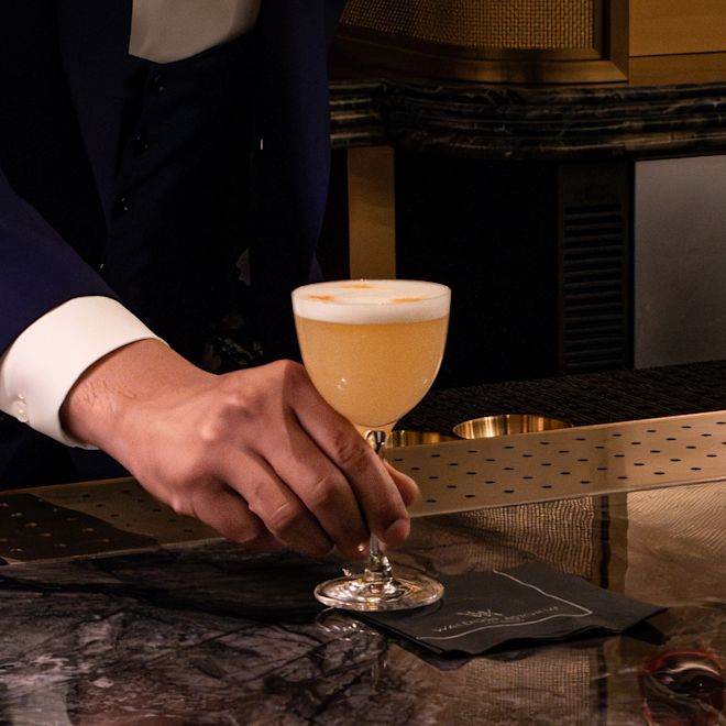 Hard Shake, bartender serving a cocktail