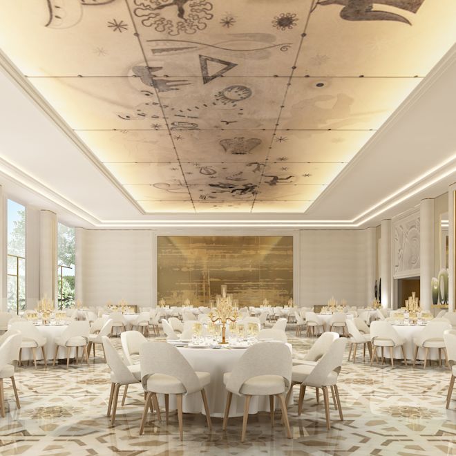 Salle de réception Rabat, tables rondes de réception