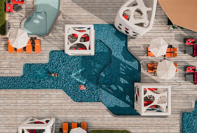 Aerial of Exterior Pool