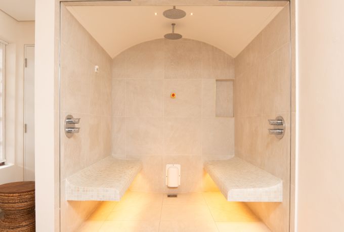 hammam avec coin détente et panier