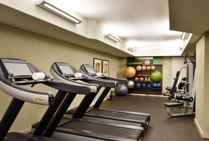 Fitness center with cardio machines