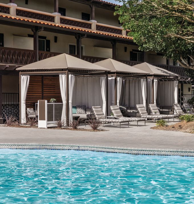 Cabanas in Outdoor Pool Area