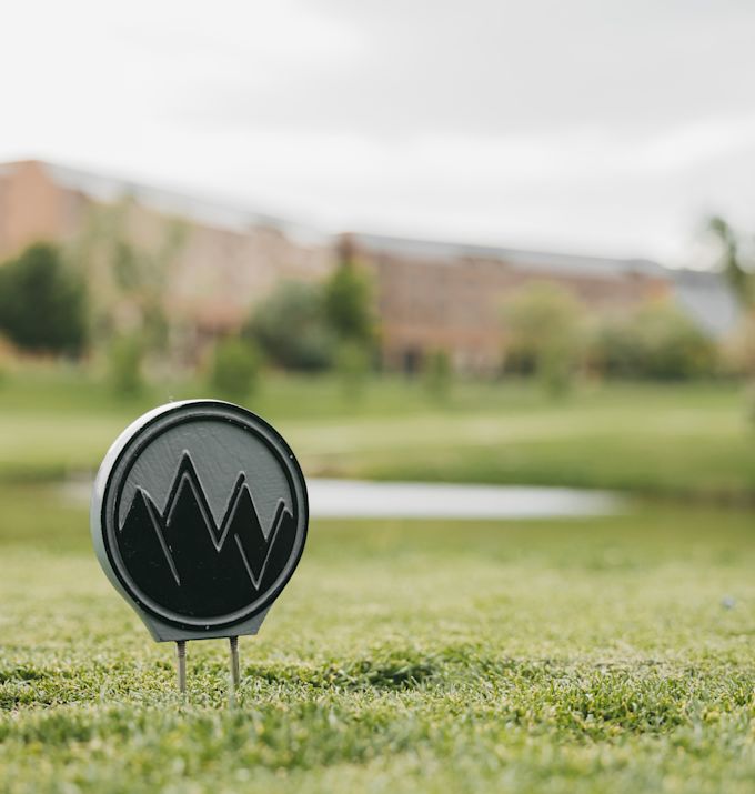 Sign Detail on a Golf Course