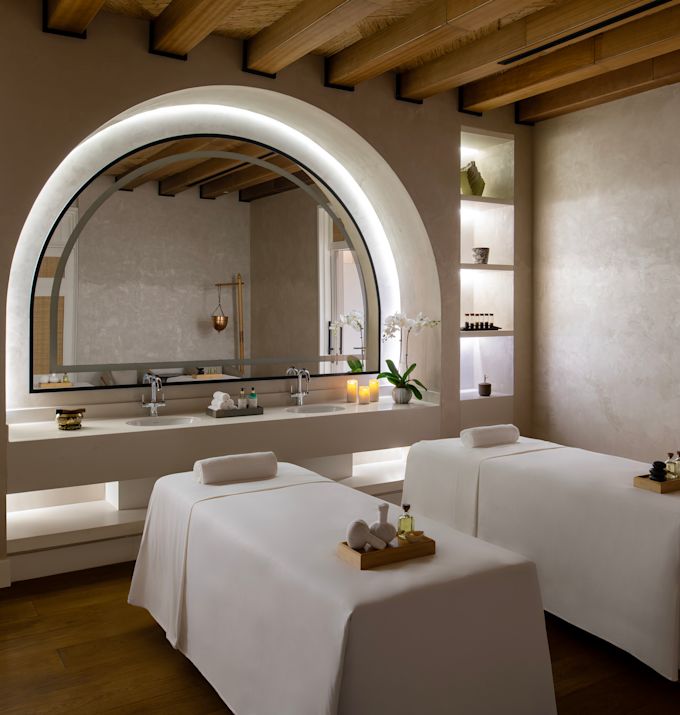 Sala trattamenti della spa per coppie
