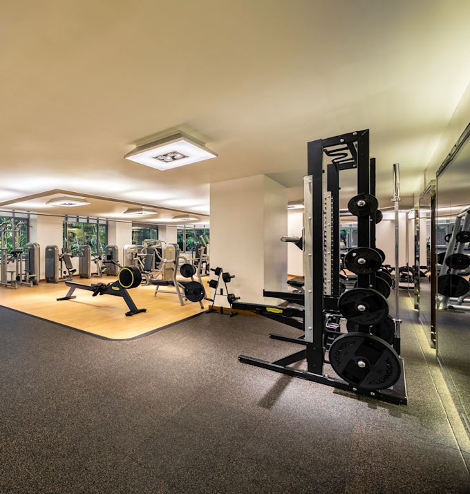 Fitness Center with Weights and other Modern Equipment