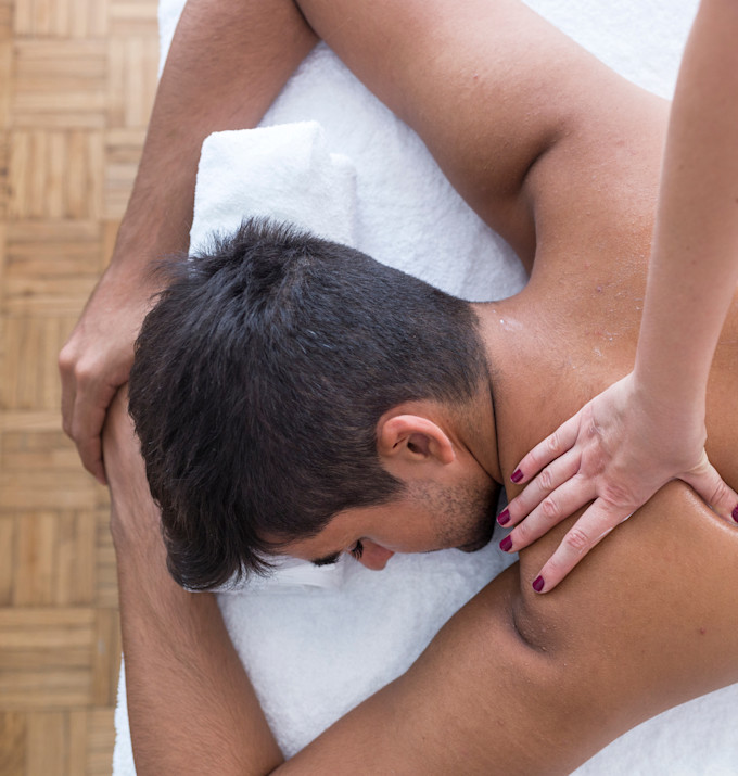 man receiving a massage