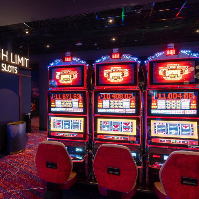 Casino interior with gaming machines