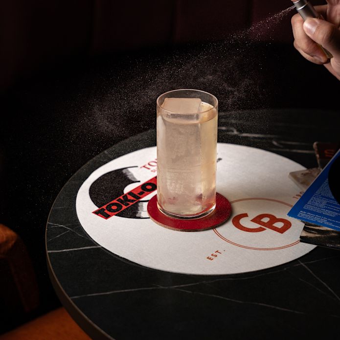 Bartender is preparing a cocktail at The Caley Bar