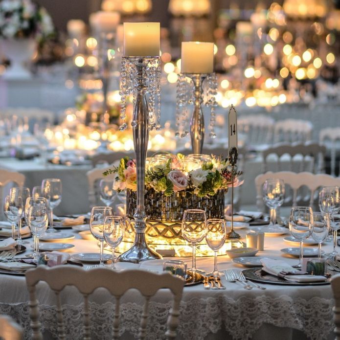 Ballroom Table with Candles