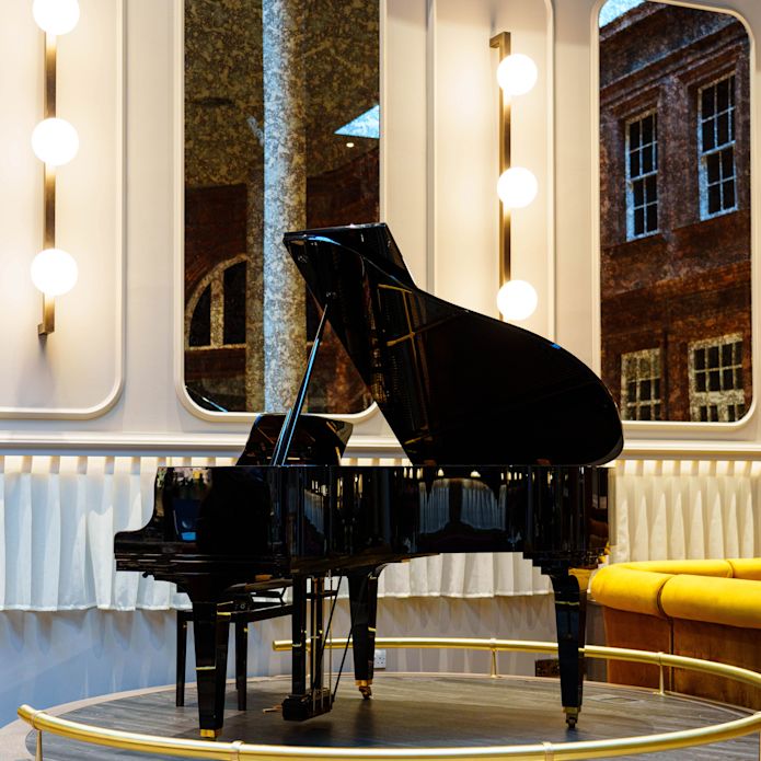 A piano in The Court bar