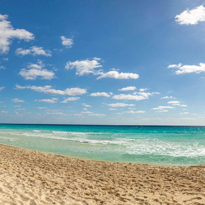Beach view with ocean waves