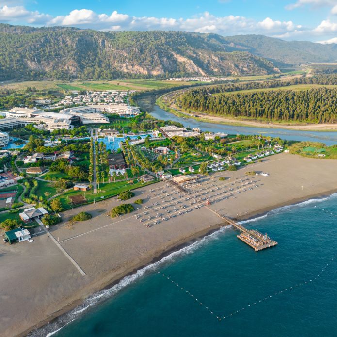 arial view of the Hilton Dalaman Sarigerme Resort & Spa
