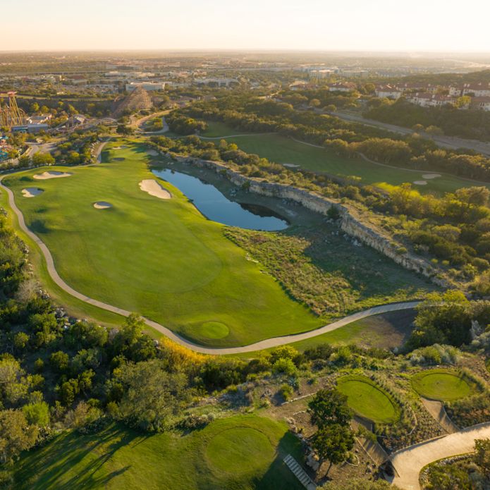 Aerial view of golf course
