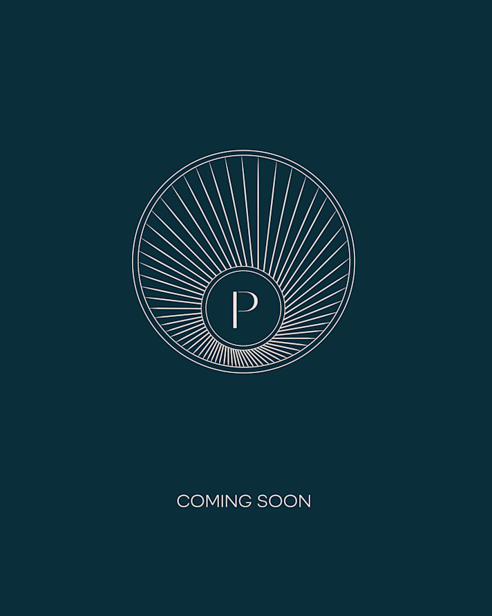 Dark teal placeholder graphic with a circular logo and the words coming soon for Cocktail Bar