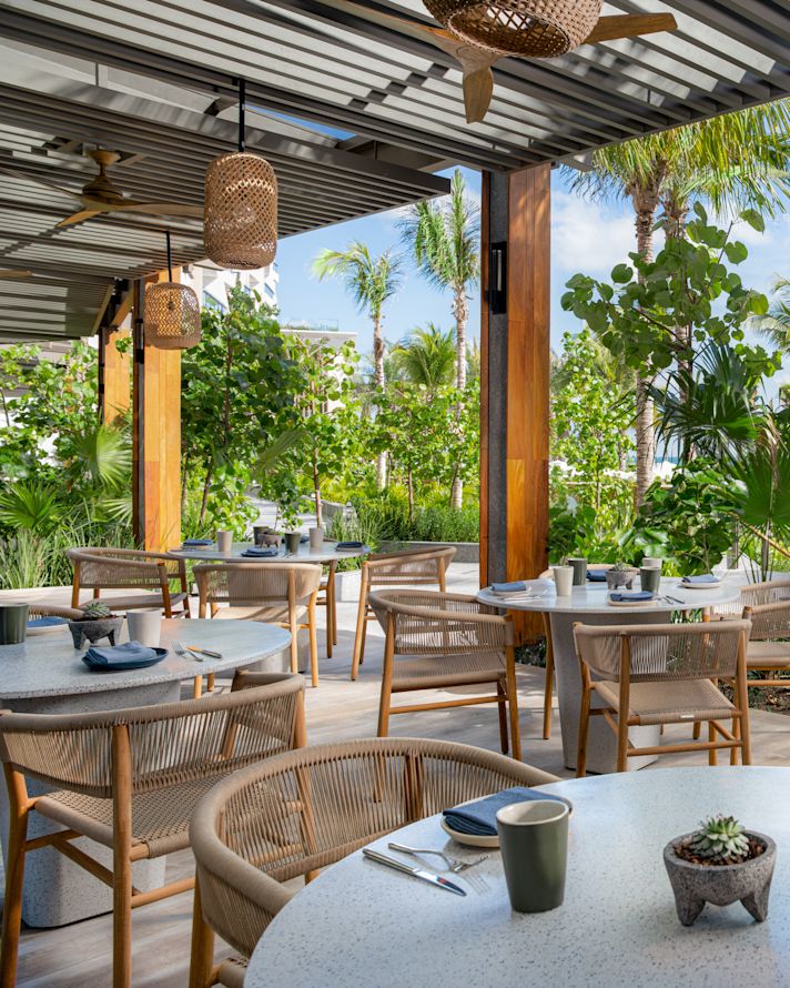 outdoor patio dining area