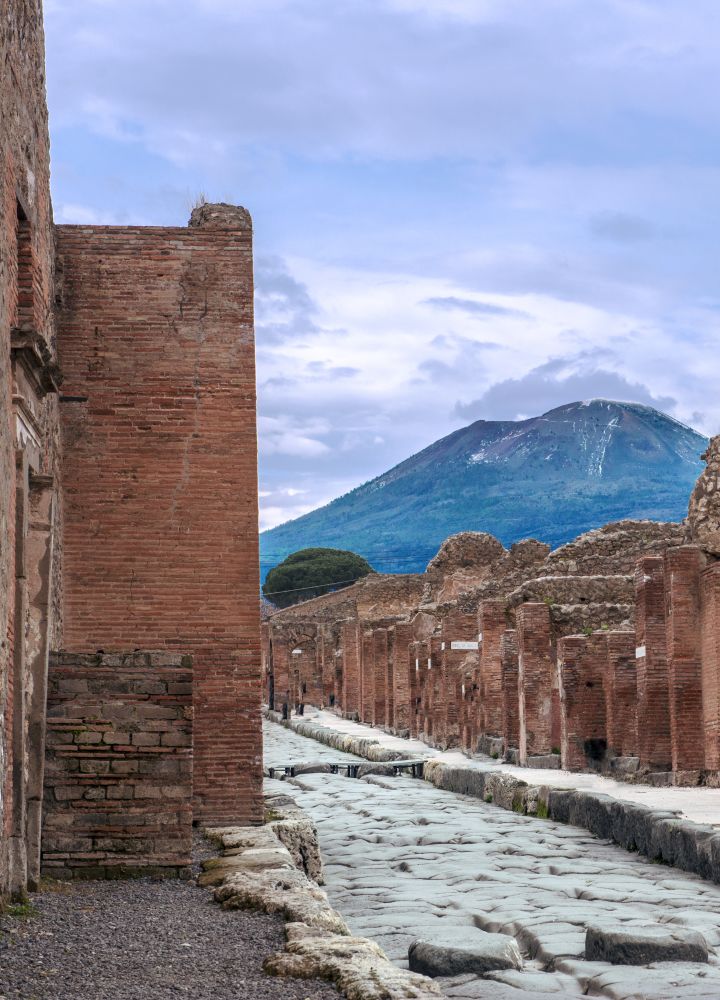 Vista sul centro storico di Pompei