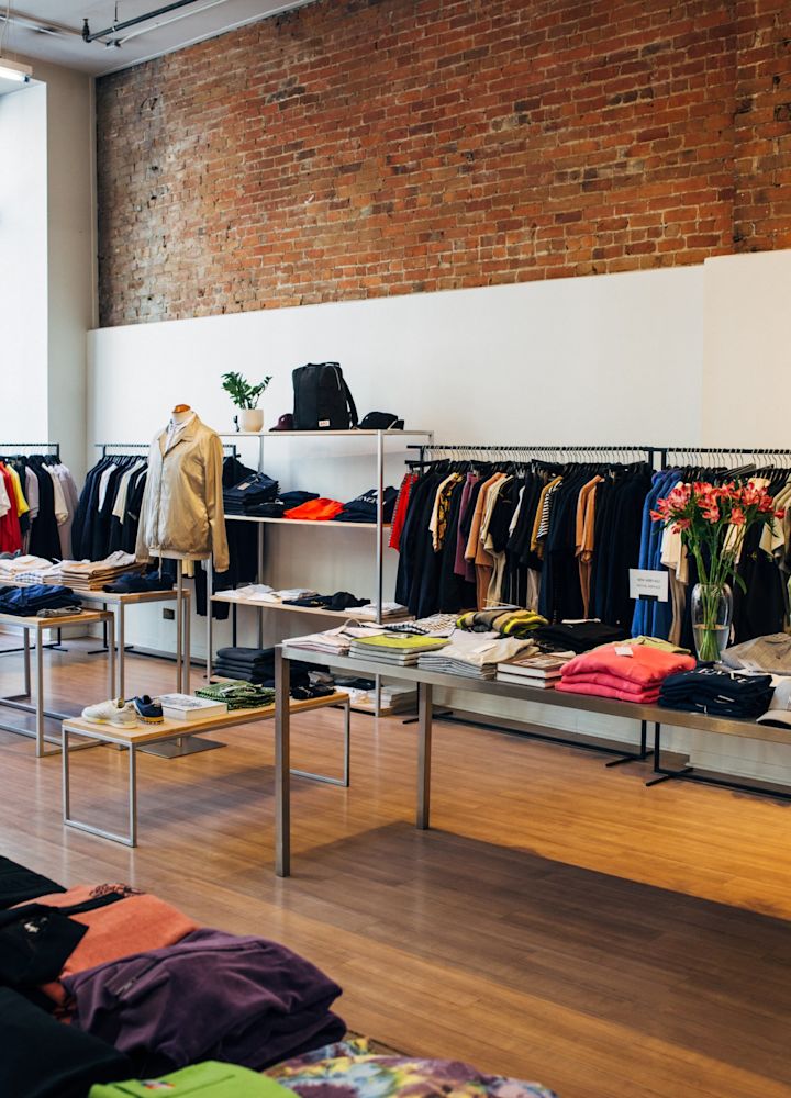 Interior of a clothing store
